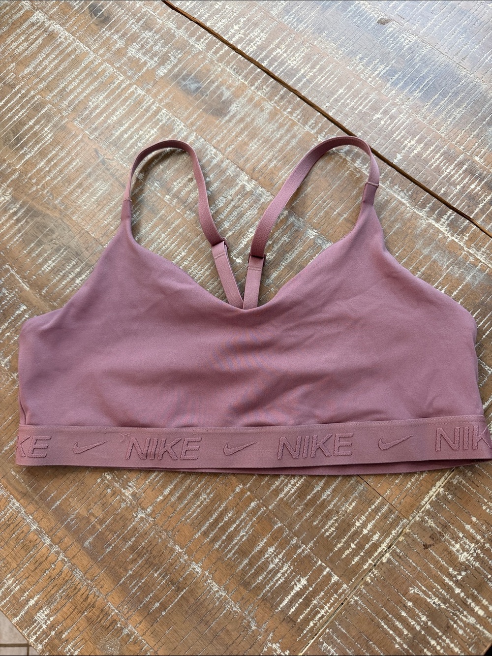 Nike Mauve Strappy Light-Support Sports Bra